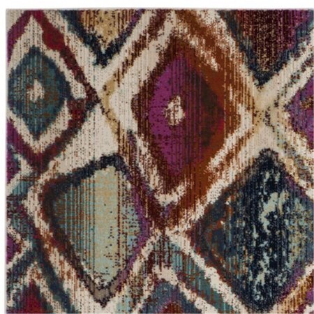 Safavieh Radiance Power Loomed Square Area Rug Cream & Rust - 6 ft.-7 in. x 6 ft.-7 in. RAD109A-7SQ
